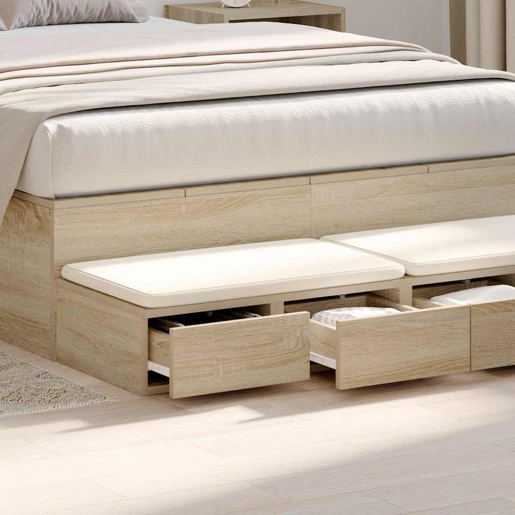 Bettschubladen Sonoma-Eiche 120 x 36,5 x 16,5 cm Holzwerkstoff