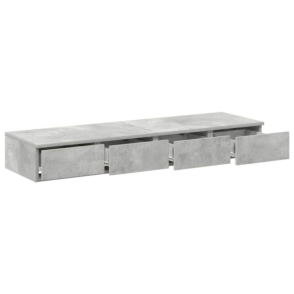 Bettschubladen Betongrau 120 x 36,5 x 16,5 cm Holzwerkstoff