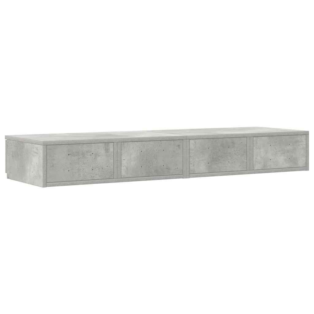 Bettschubladen Betongrau 120 x 36,5 x 16,5 cm Holzwerkstoff