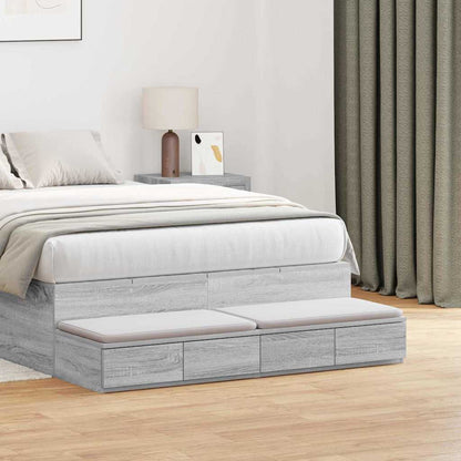 Bettschubladen Sonoma-Grau 120 x 36,5 x 16,5 cm Holzwerkstoff