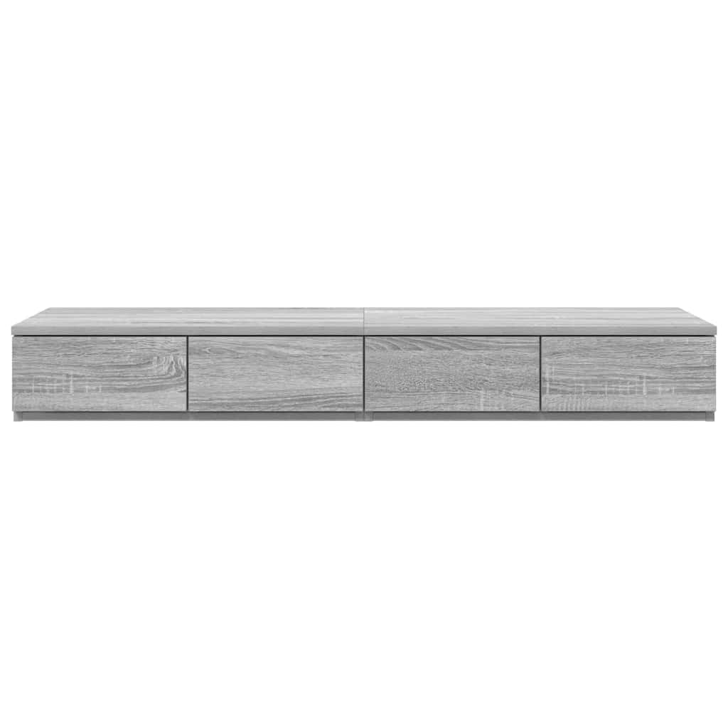 Bettschubladen Sonoma-Grau 120 x 36,5 x 16,5 cm Holzwerkstoff