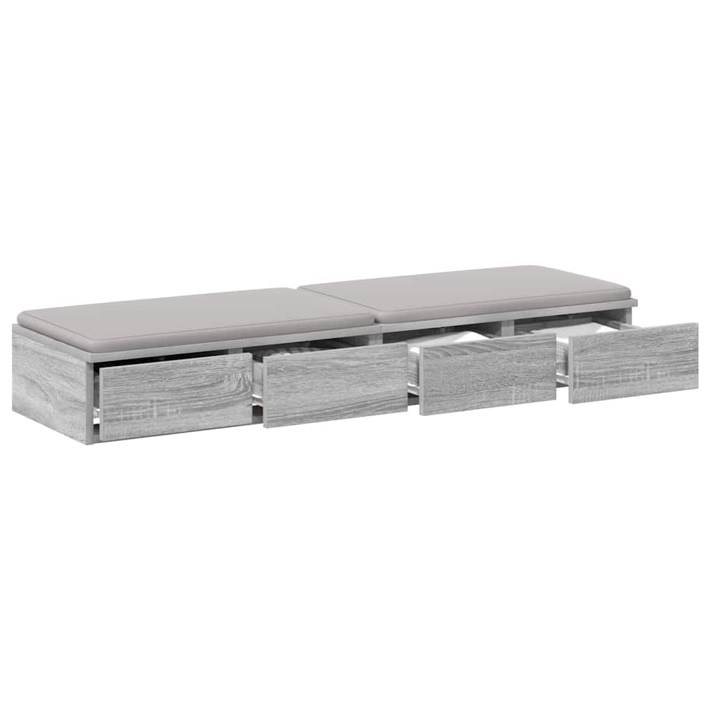 Bettschubladen Sonoma-Grau 120 x 36,5 x 16,5 cm Holzwerkstoff