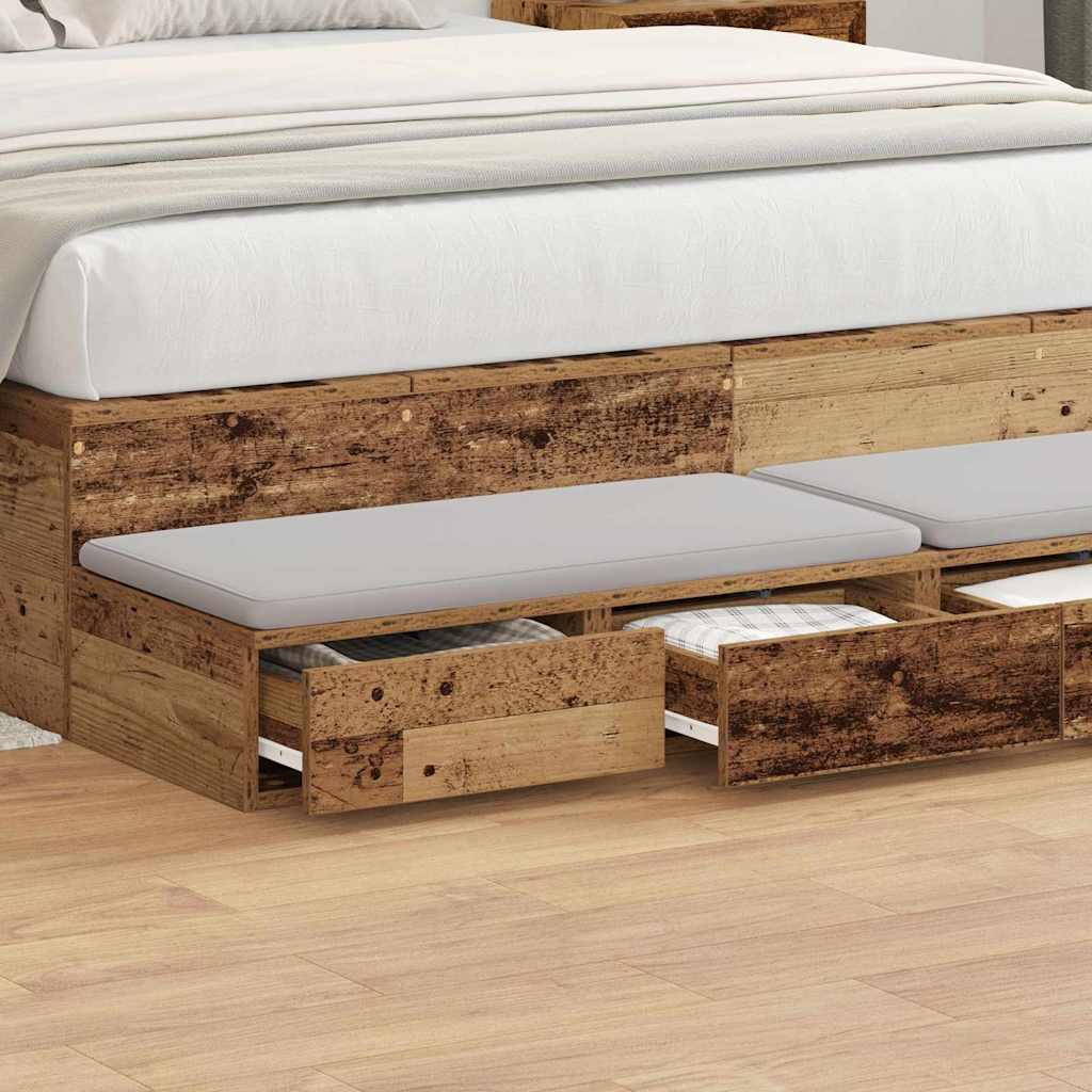 Bettschubladen Altholz 120 x 36,5 x 16,5 cm Holzwerkstoff