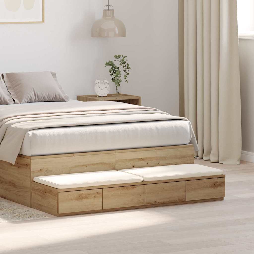 Bettschubladen Artisan-Eiche 120 x 36,5 x 16,5 cm Holzwerkstoff