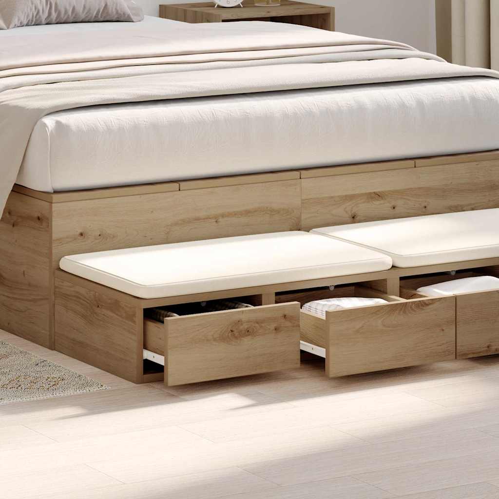Bettschubladen Artisan-Eiche 120 x 36,5 x 16,5 cm Holzwerkstoff
