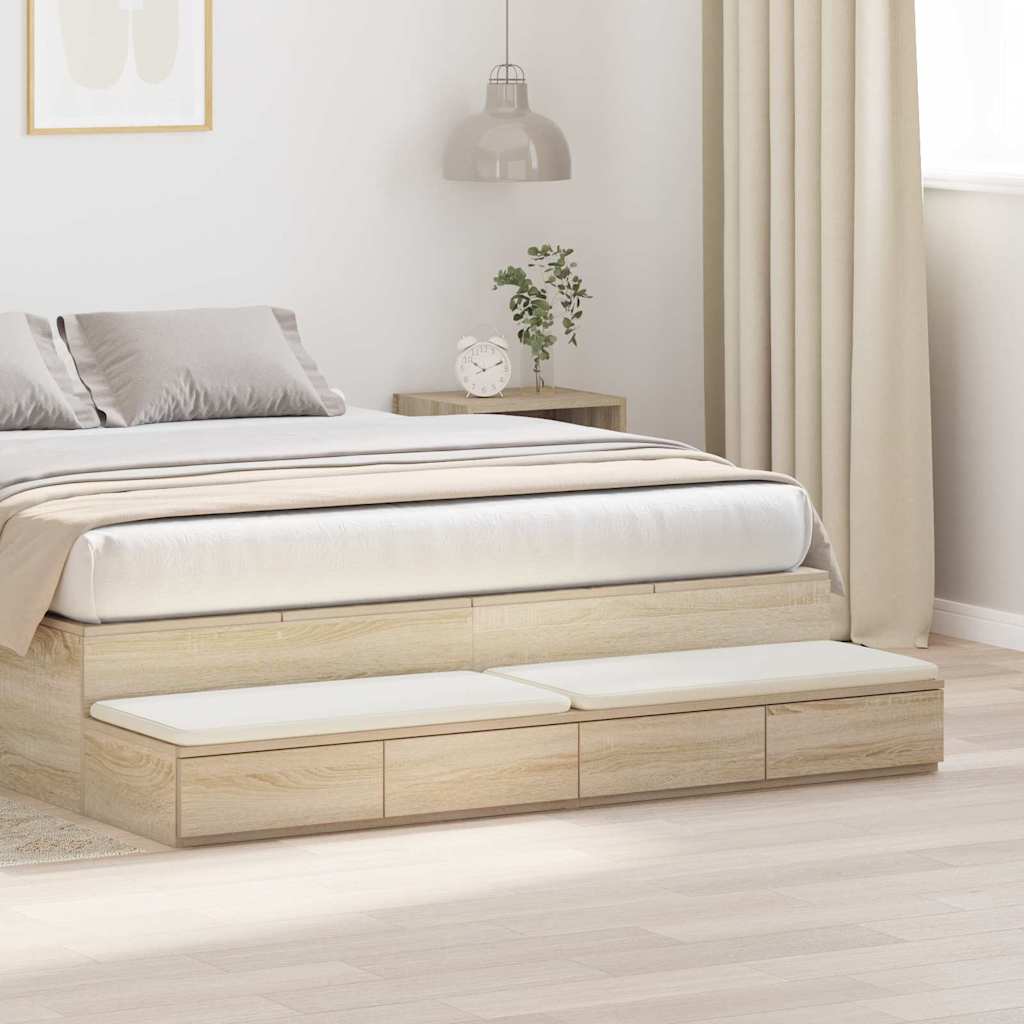 Bettschubladen Sonoma-Eiche 140 x 36,5 x 16,5 cm Holzwerkstoff