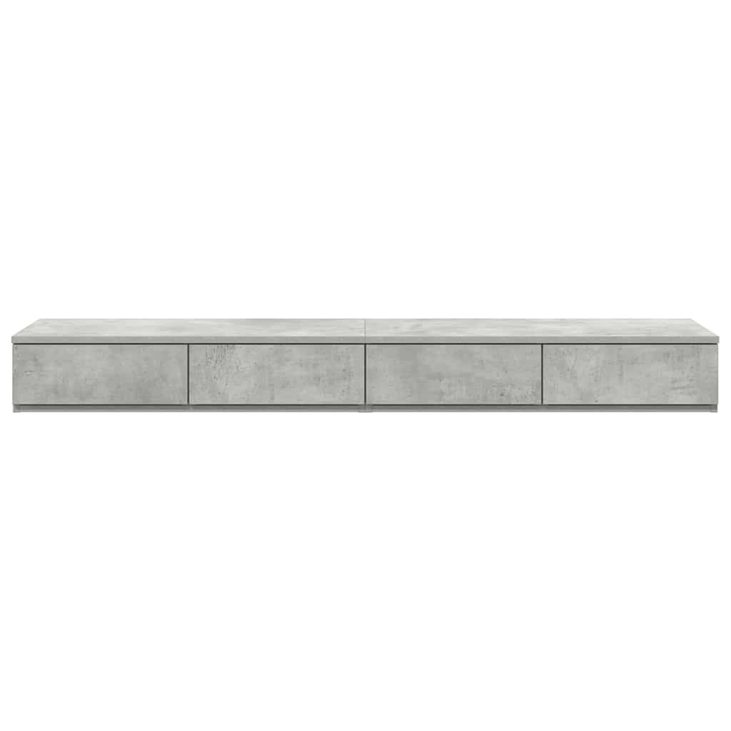 Bettschubladen Betongrau 140 x 36,5 x 16,5 cm Holzwerkstoff