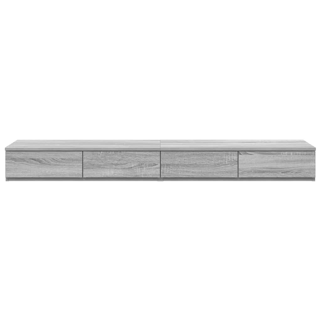 Bettschubladen Sonoma-Grau 140 x 36,5 x 16,5 cm Holzwerkstoff