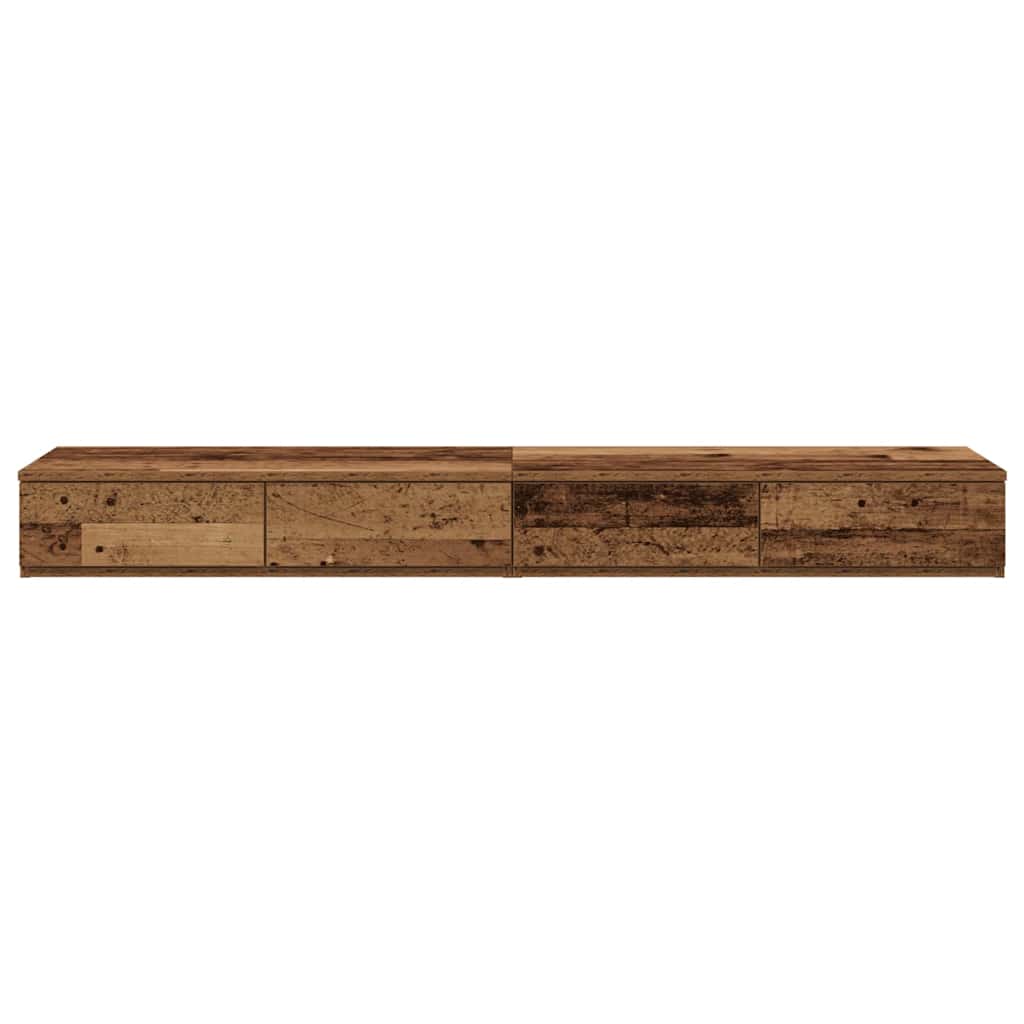 Bettschubladen Altholz 140 x 36,5 x 16,5 cm Holzwerkstoff