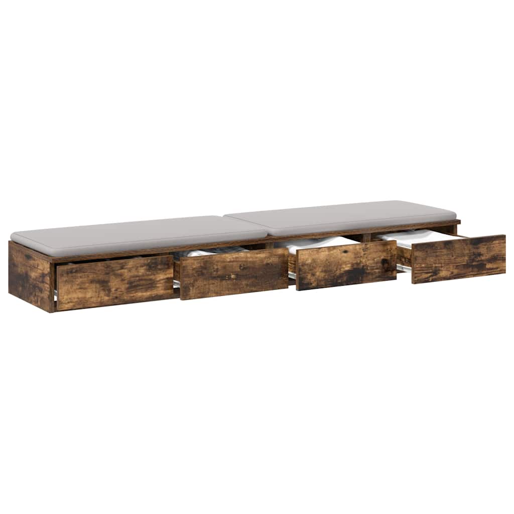 Bettschubladen Räuchereiche 150 x 36,5 x 16,5 cm Holzwerkstoff