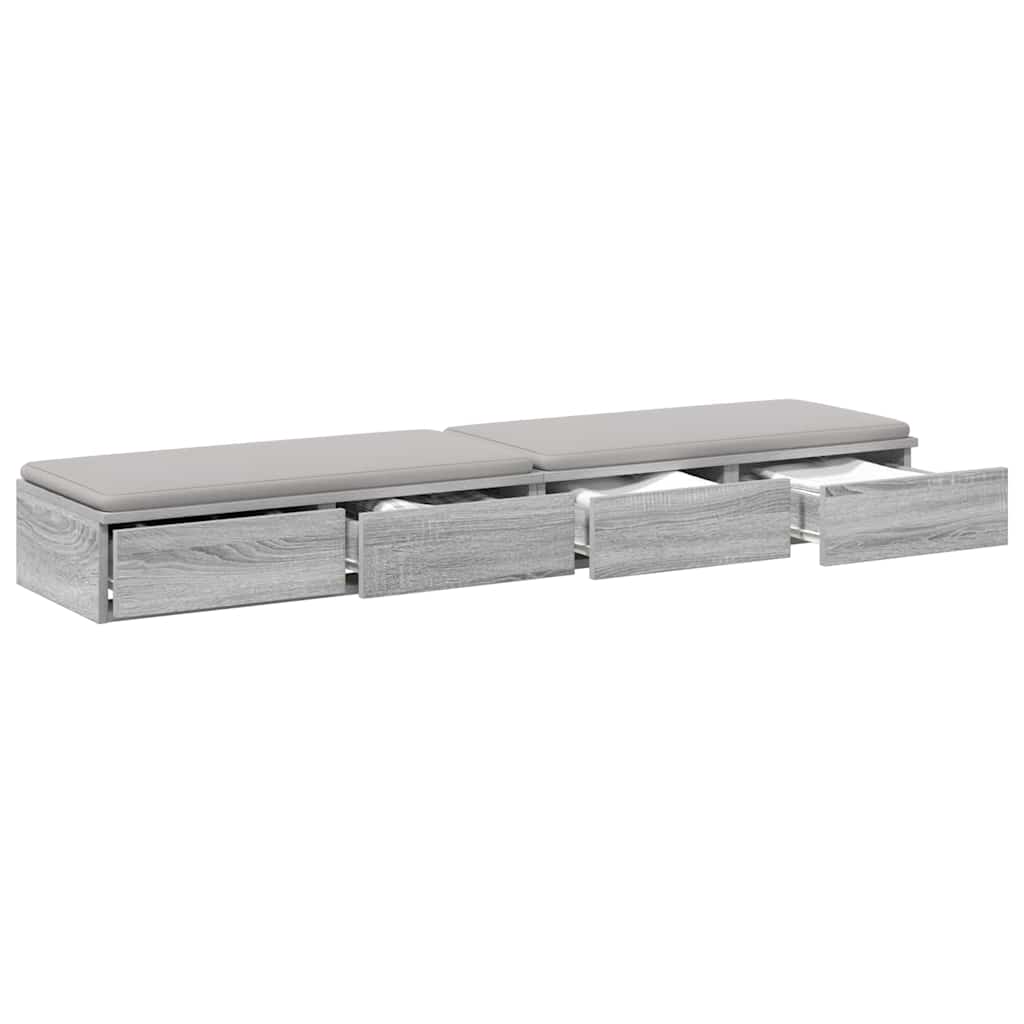 Bettschubladen Sonoma-Grau 150 x 36,5 x 16,5 cm Holzwerkstoff