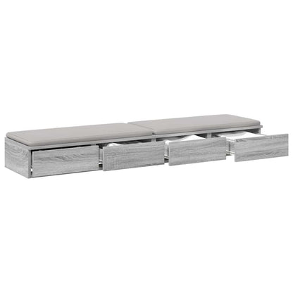 Bettschubladen Sonoma-Grau 150 x 36,5 x 16,5 cm Holzwerkstoff