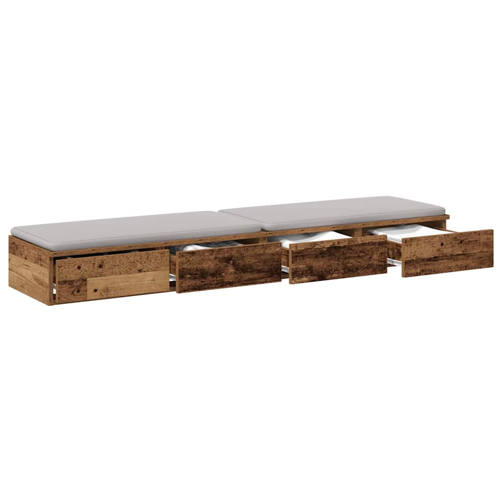 Bettschubladen Altholz 150 x 36,5 x 16,5 cm Holzwerkstoff