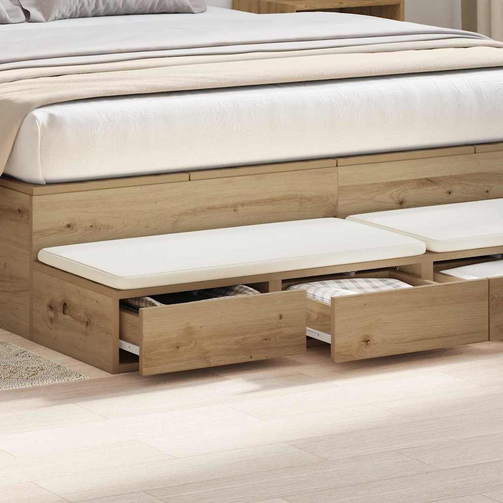 Bettschubladen Artisan-Eiche 150 x 36,5 x 16,5 cm Holzwerkstoff