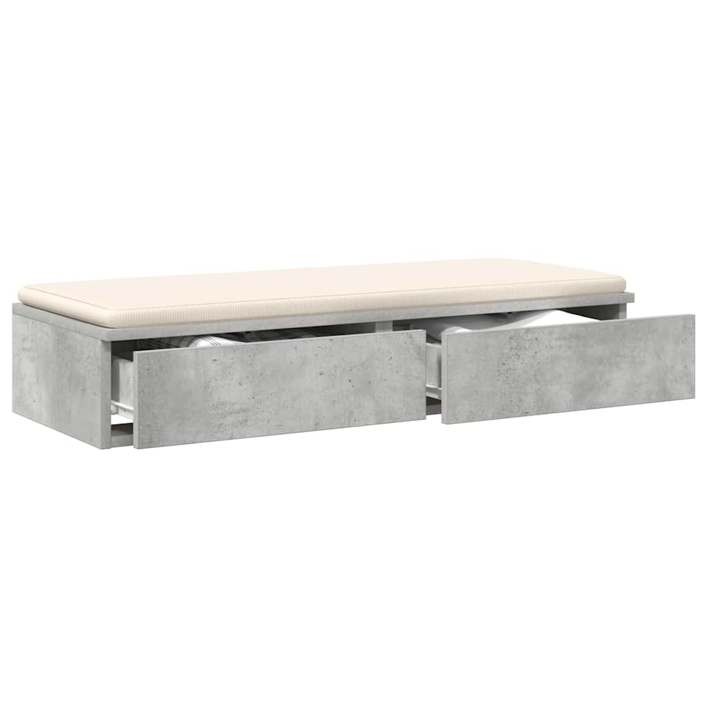 Bettschubladen Betongrau 75 x 36,5 x 16.5 cm Holzwerkstoff