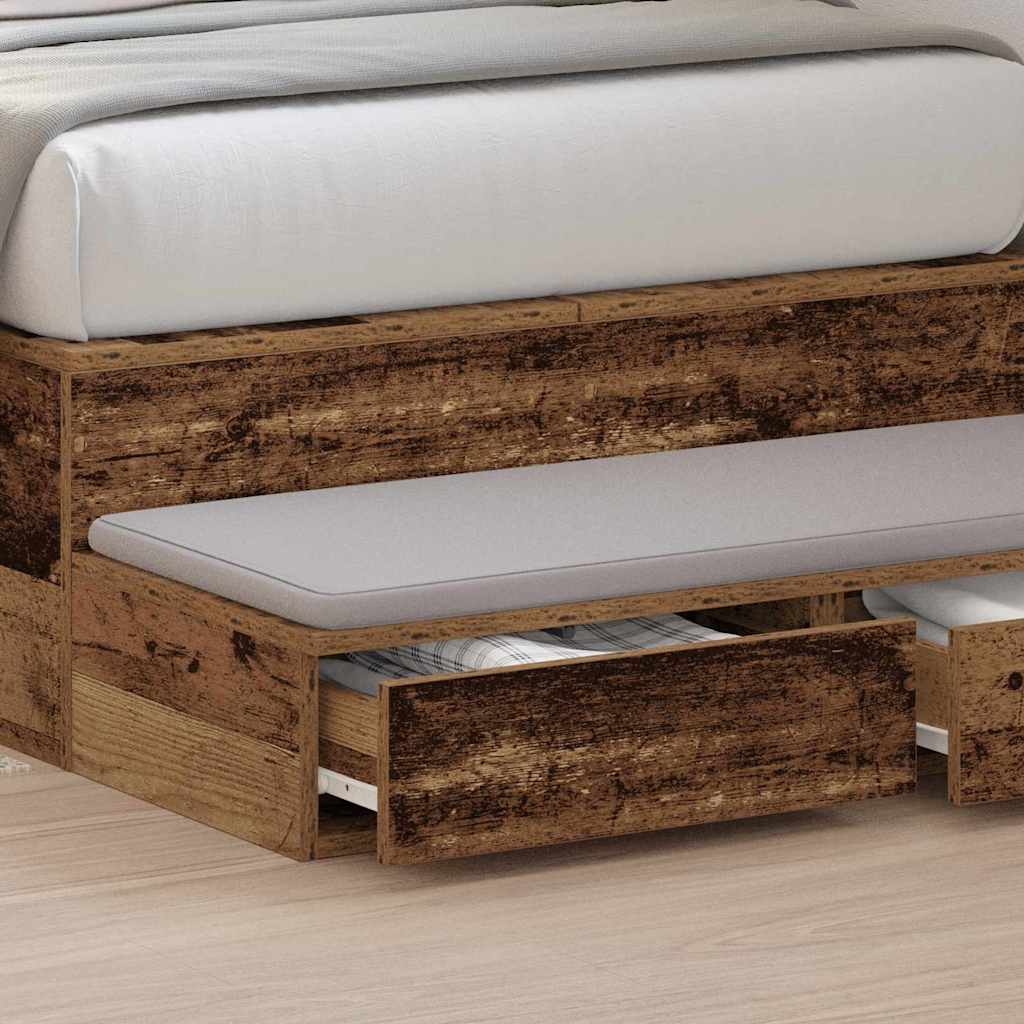 Bettschubladen Altholz 75 x 36,5 x 16.5 cm Holzwerkstoff