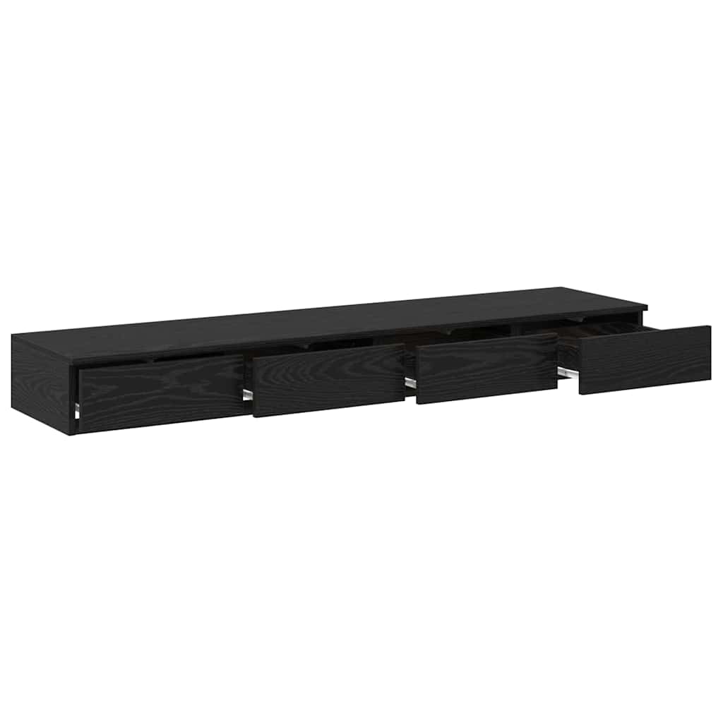 Bettschubladen Schwarz Eichen-Optik 160 x 36,5 x 16,5 cm