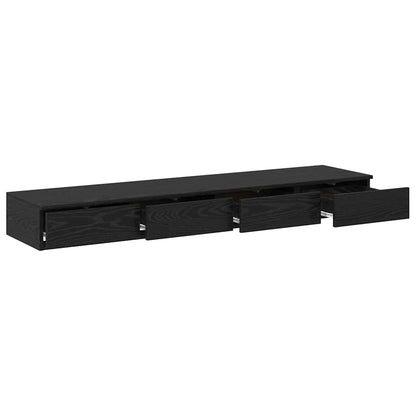 Bettschubladen Schwarz Eichen-Optik 160 x 36,5 x 16,5 cm