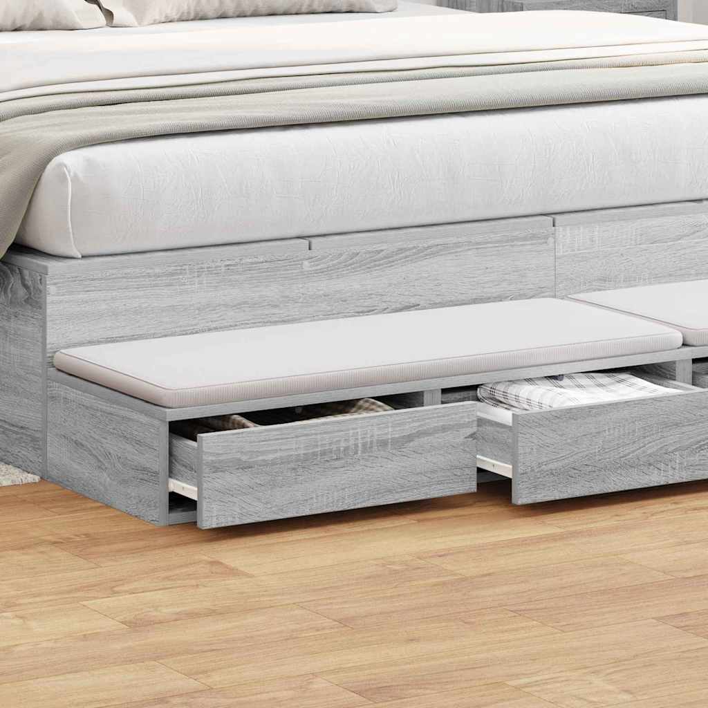 Bettschubladen Sonoma-Grau 180 x 36,5 x 16,5 cm Holzwerkstoff