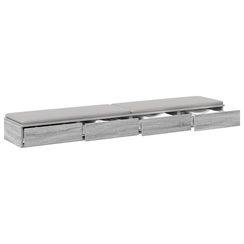 Bettschubladen Sonoma-Grau 180 x 36,5 x 16,5 cm Holzwerkstoff