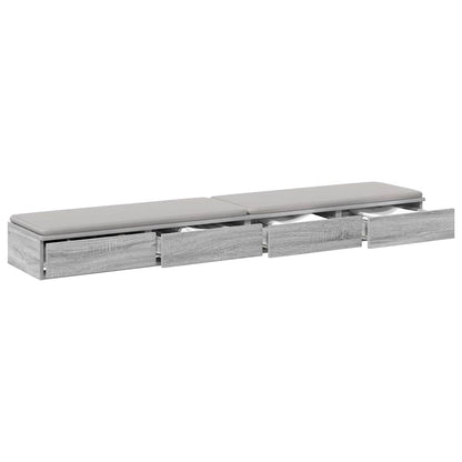Bettschubladen Sonoma-Grau 180 x 36,5 x 16,5 cm Holzwerkstoff