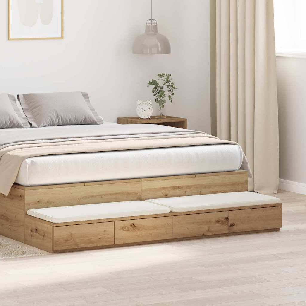 Bettschubladen Artisan-Eiche 135 x 36,5 x 16,5 cm Holzwerkstoff