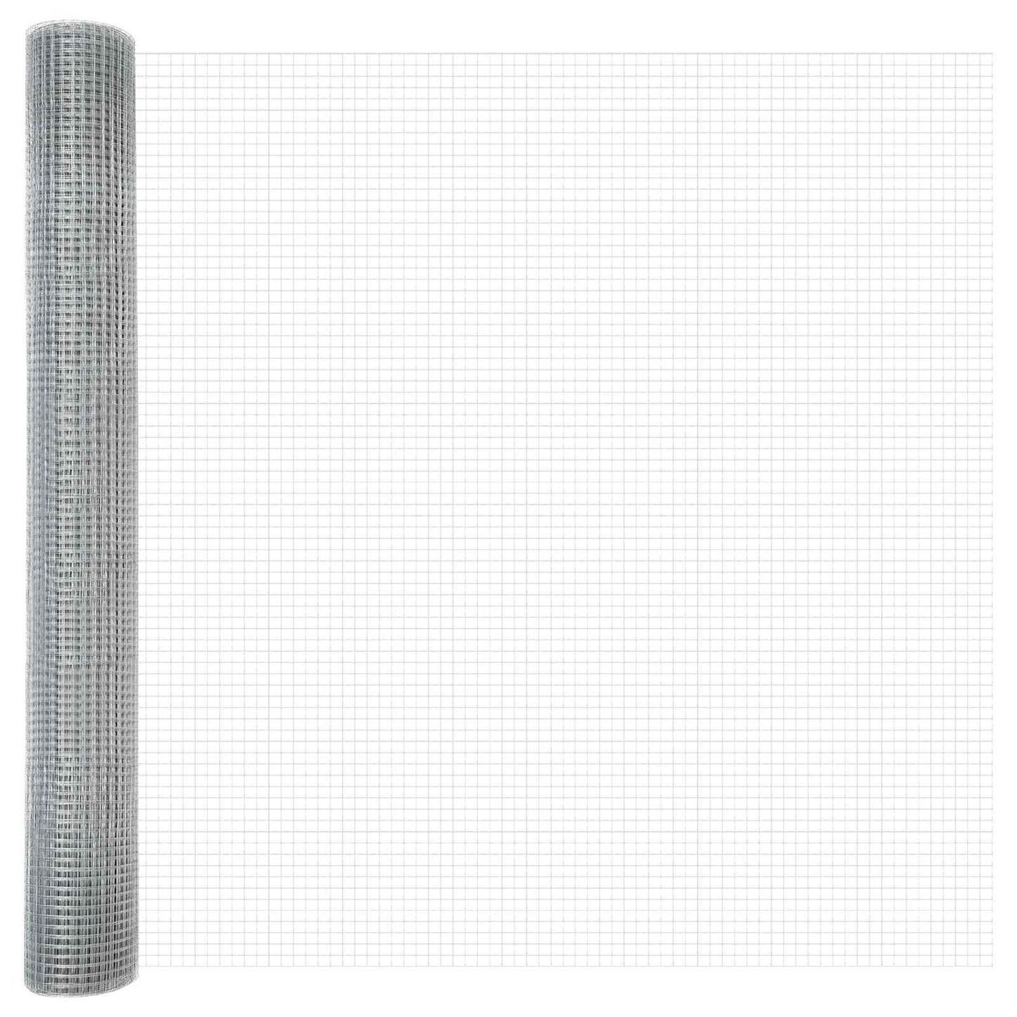 Geschweißter Drahtzaun 2500 x 120 cm Silber