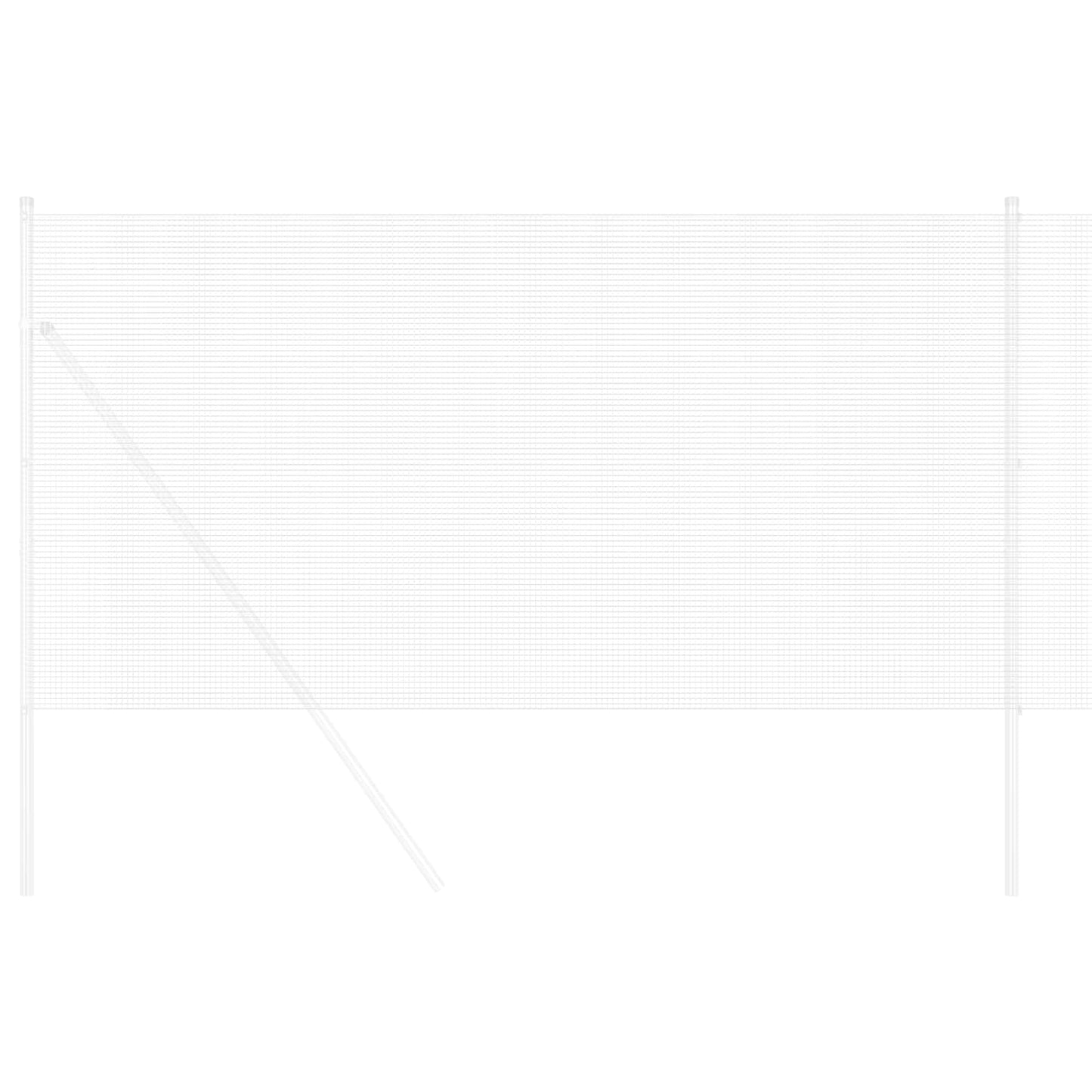 Geschweißter Drahtzaun 2500 x 120 cm Silber