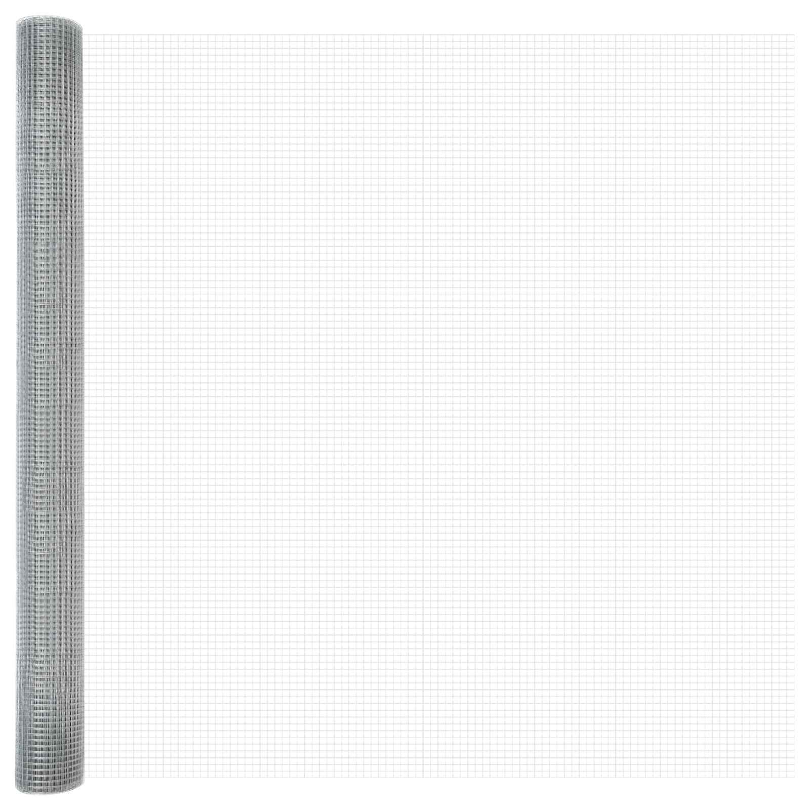 Geschweißter Drahtzaun 2500 x 150 cm Silber