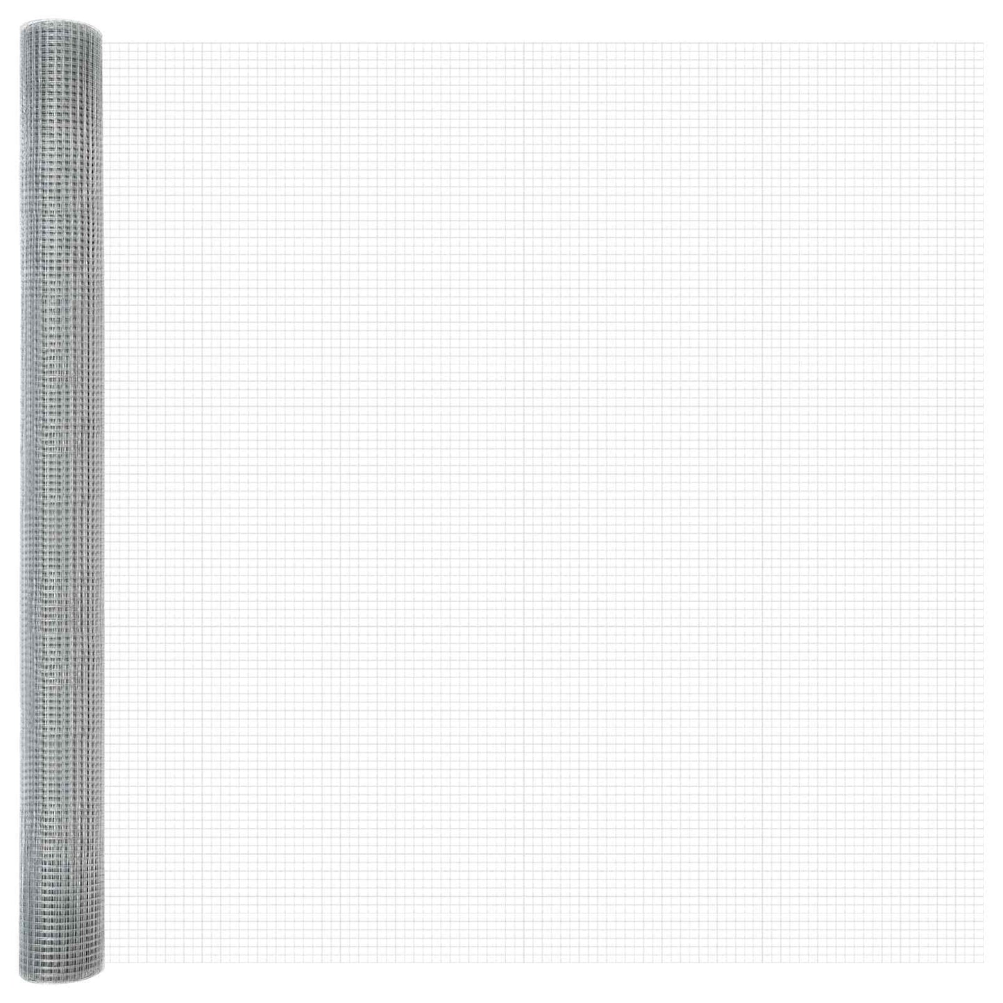 Geschweißter Drahtzaun 2500 x 160 cm Silber