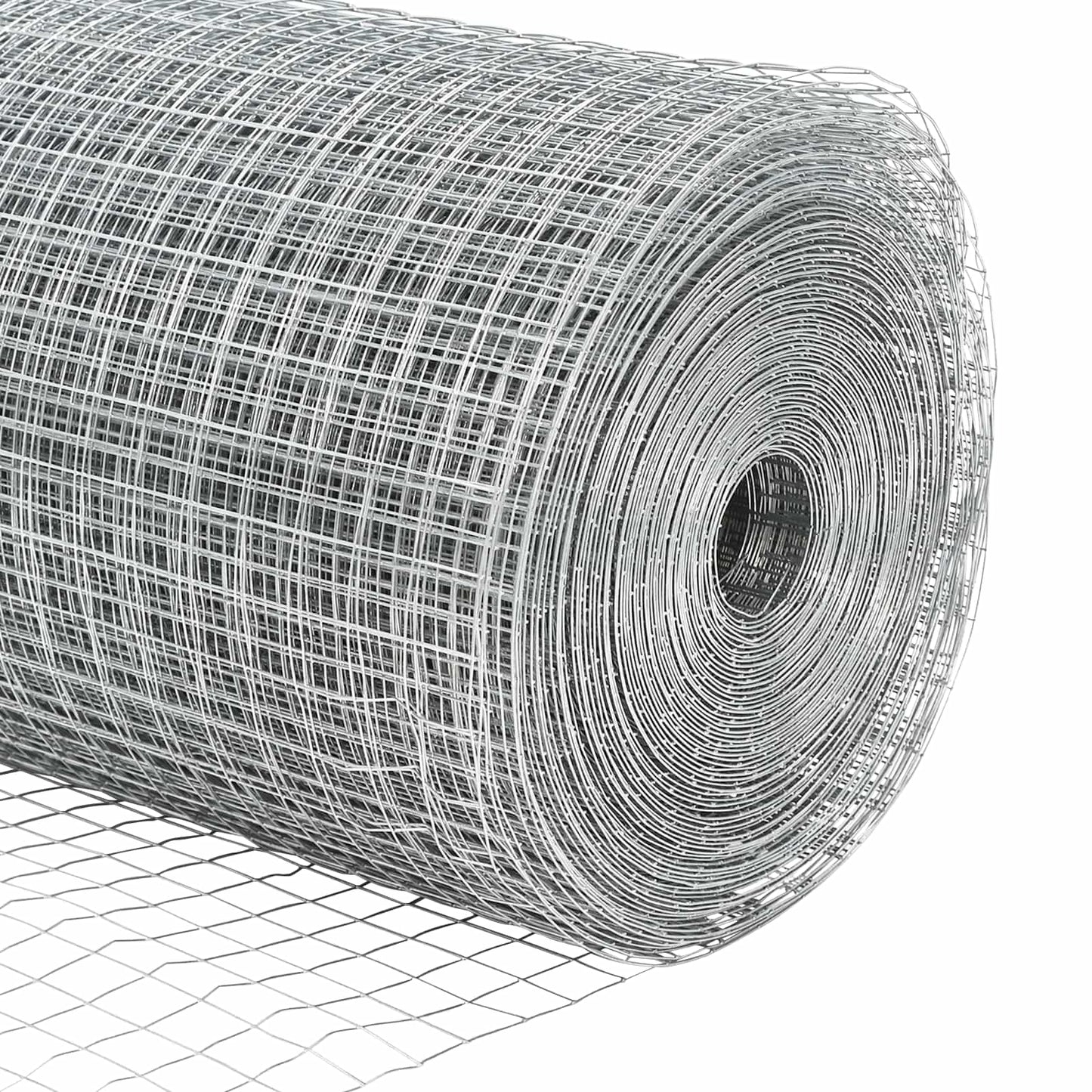 Geschweißter Drahtzaun 5000 x 120 cm Silber