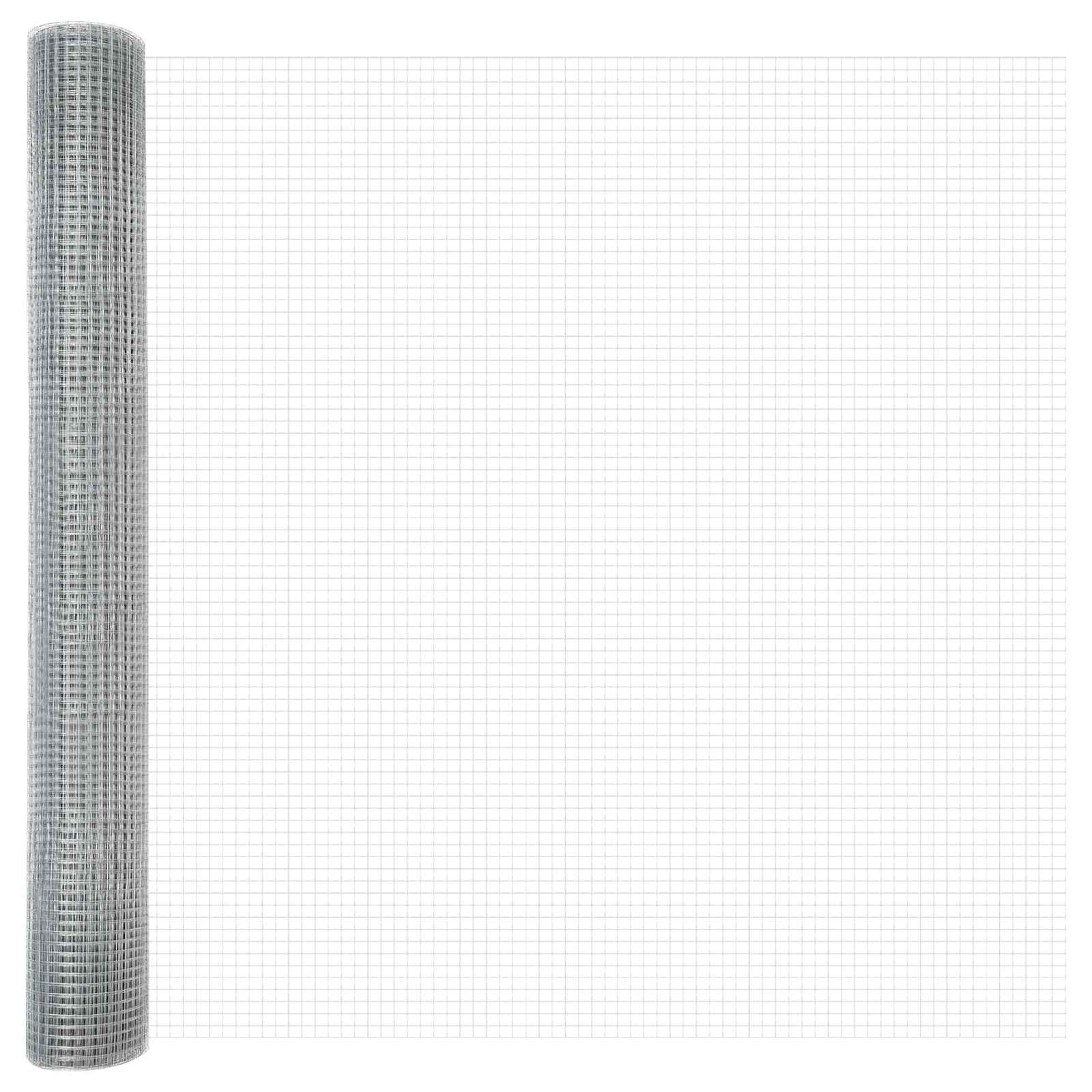 Geschweißter Drahtzaun 5000 x 120 cm Silber