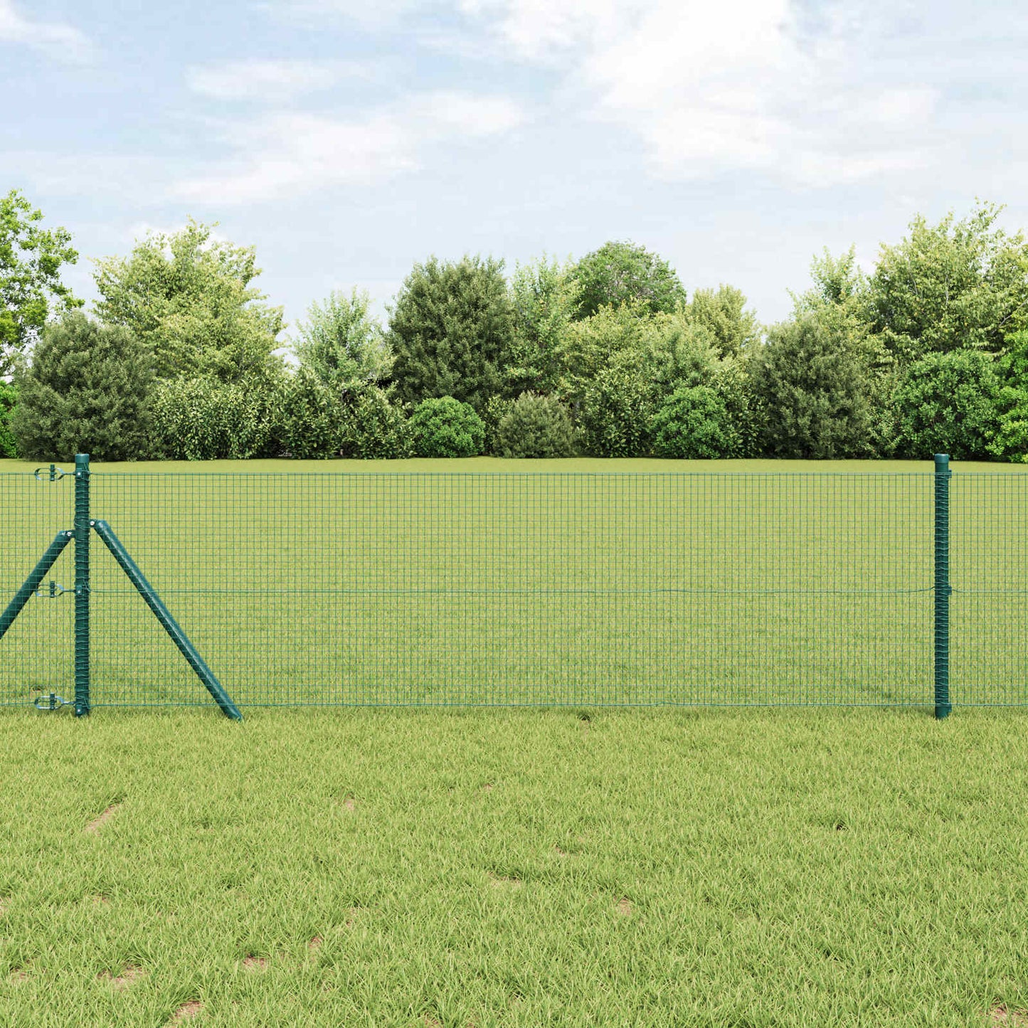 Geschweißter Drahtzaun 1000 x 40 cm Grün