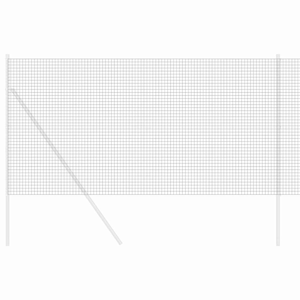 Geschweißter Drahtzaun 1000 x 140 cm Grau