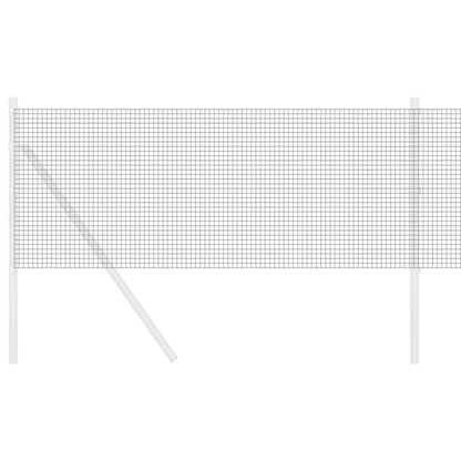 Doppelstabmattenzaun 25 x 0,6 m PVC Grau