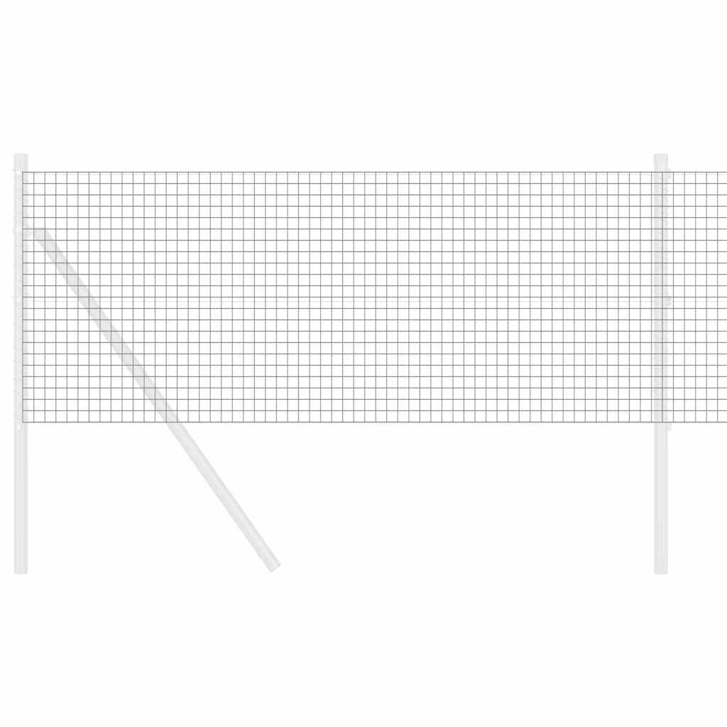 Geschweißter Drahtzaun 2500 x 60 cm Grau