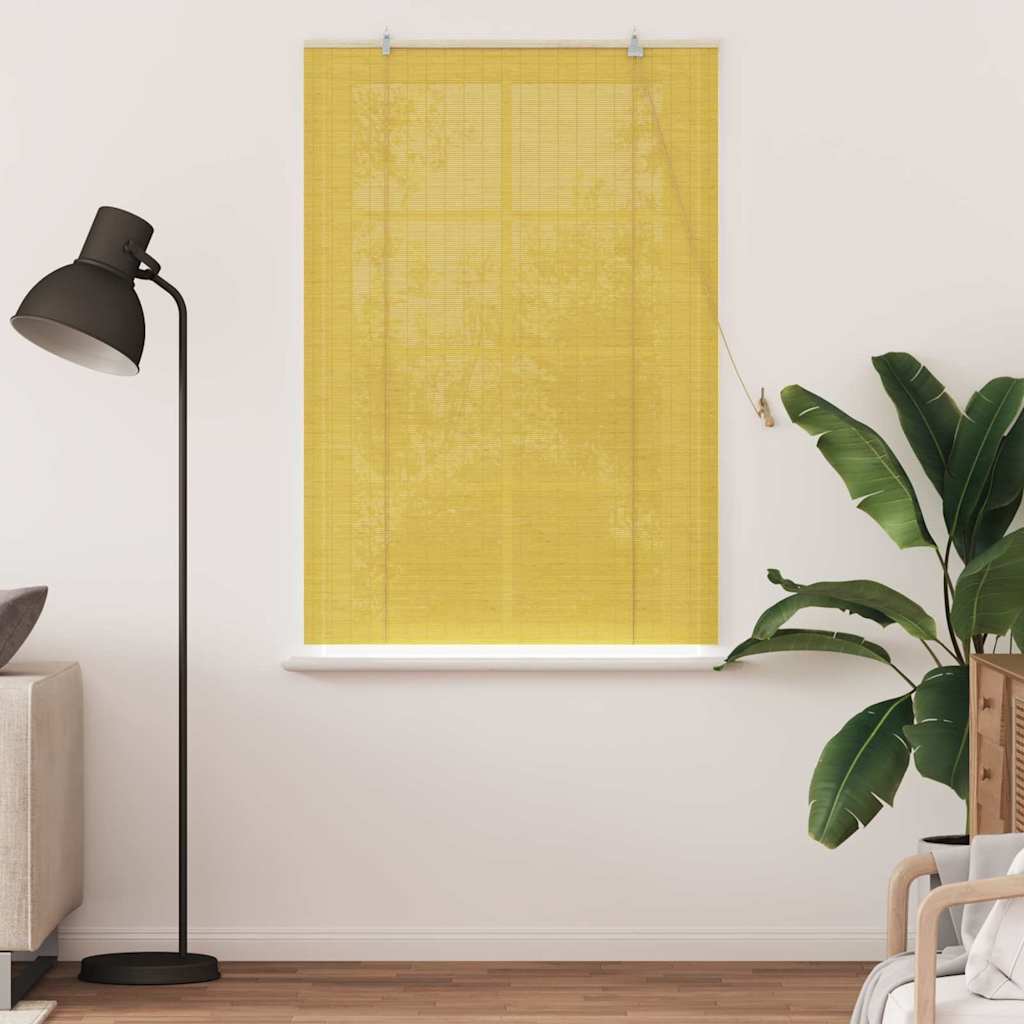 Rollo Gelb 100 x 160 cm Bambus