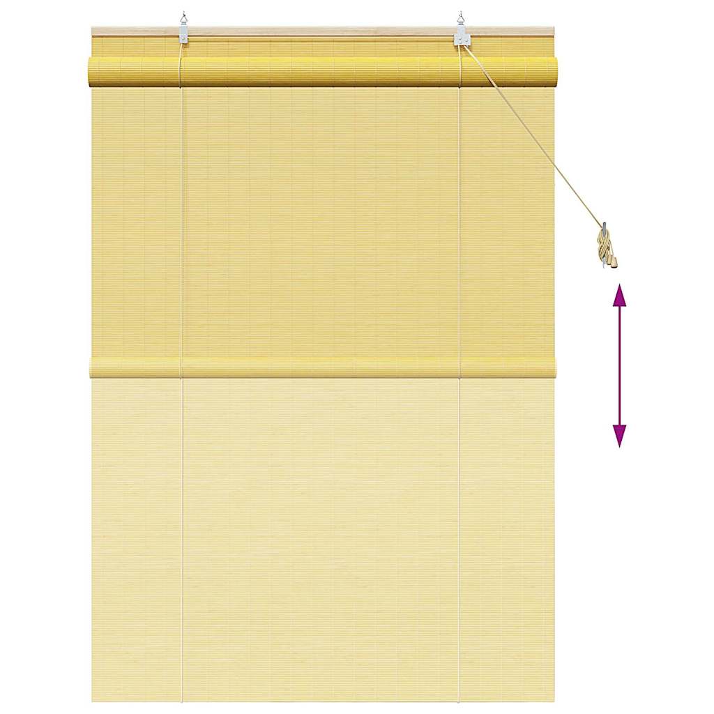 Rollo Gelb 100 x 160 cm Bambus