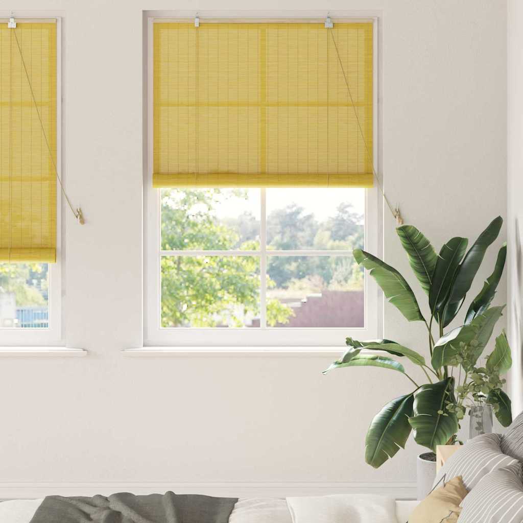 Rollo Gelb 120 x 220 cm Bambus