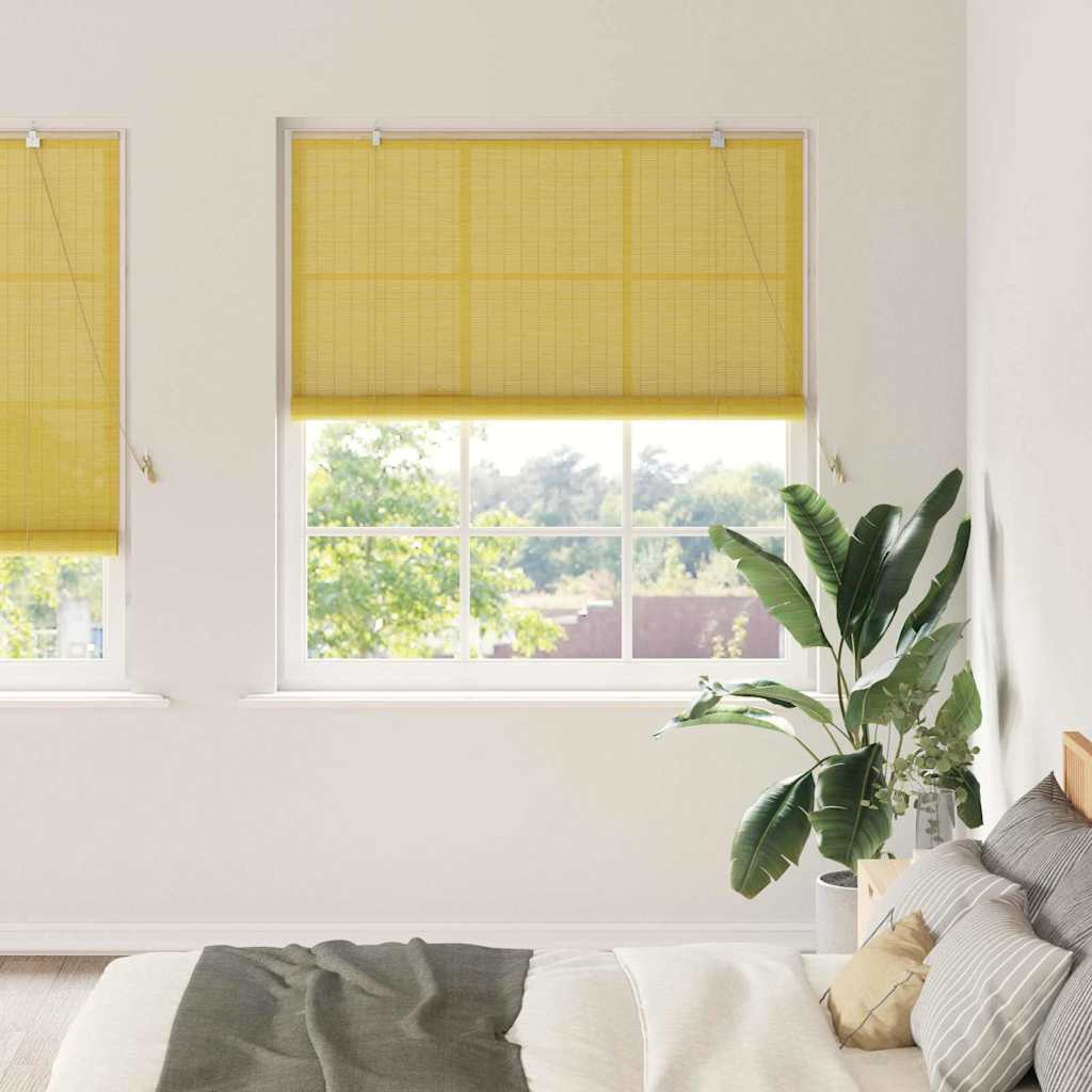 Rollo Gelb 140 x 220 cm Bambus