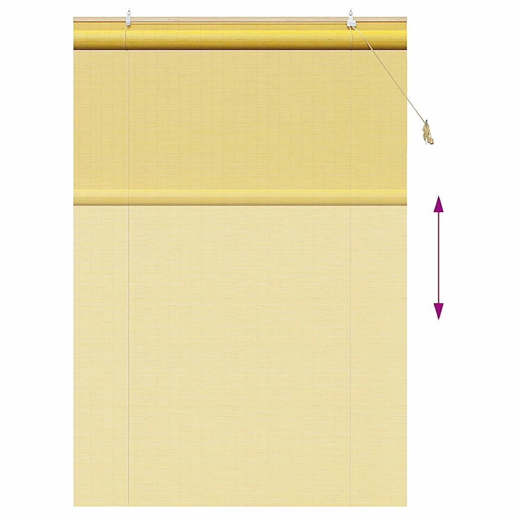 Rollo Gelb 140 x 220 cm Bambus