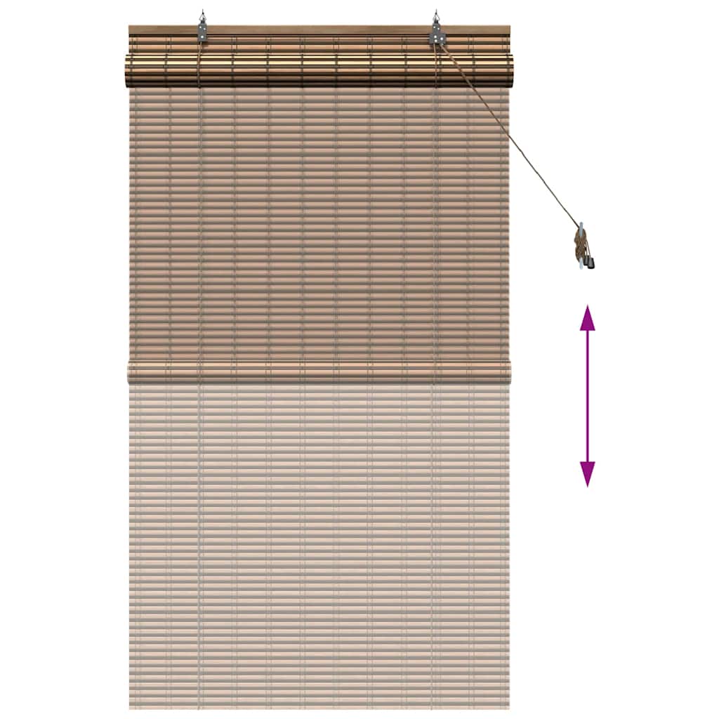 Rollo Braun 80 x 160 cm Bambus