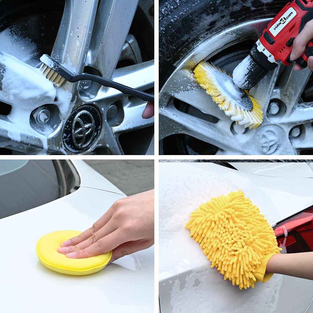 Auto Bürsten Set Mehrfarbig Poly-Rattan