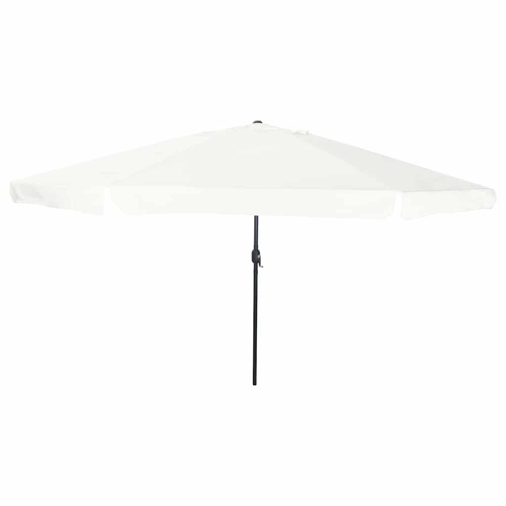 Garten-Sonnenschirm Sand 394 x 394 x 248 cm Polyester und Stahl