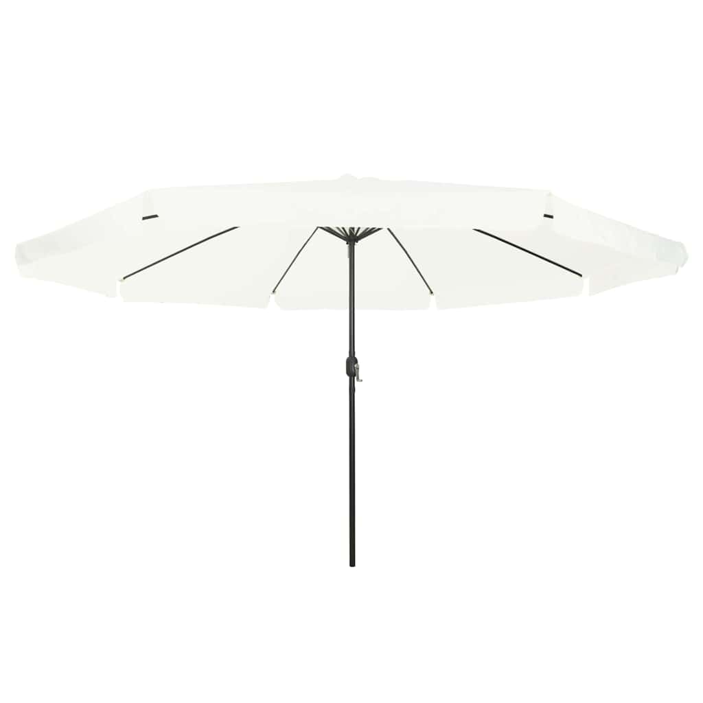 Garten-Sonnenschirm Sand 394 x 394 x 248 cm Polyester und Stahl