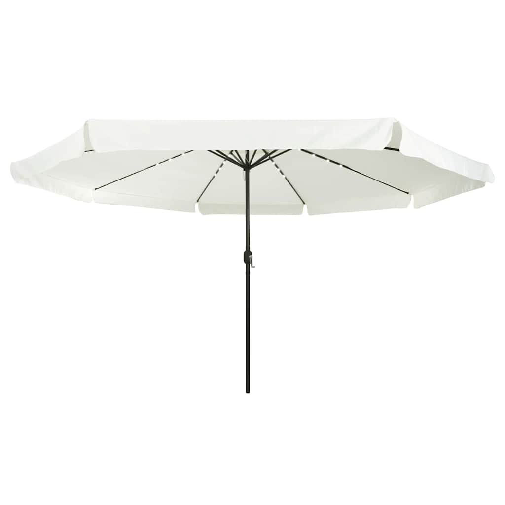Garten-Sonnenschirm Sand und Anthrazit 395 x 395 x 245 cm