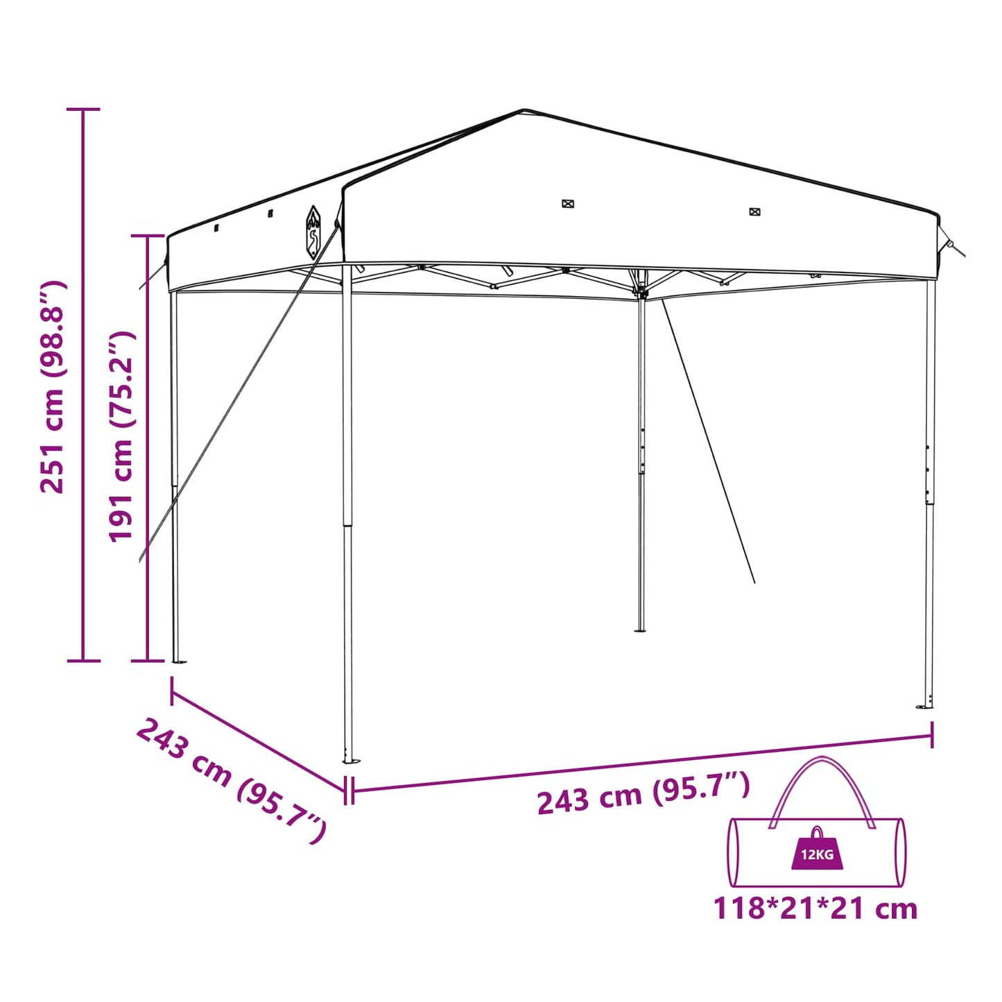 Camping-Zelt-Set mit Dach 2 pcs Grün Taffeta und Stoff