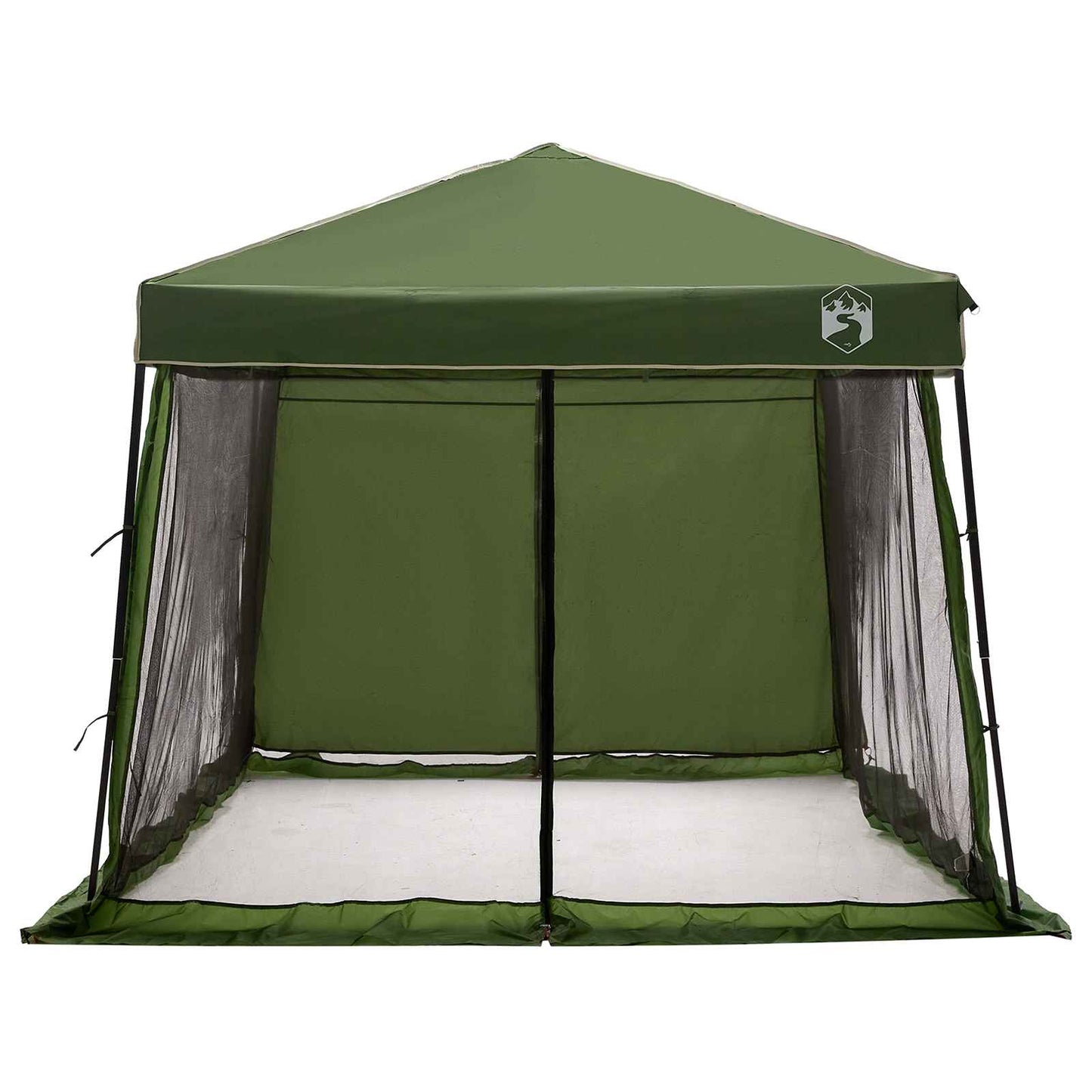Camping-Zelt-Set mit Dach 2 pcs Grün Taffeta und Stoff