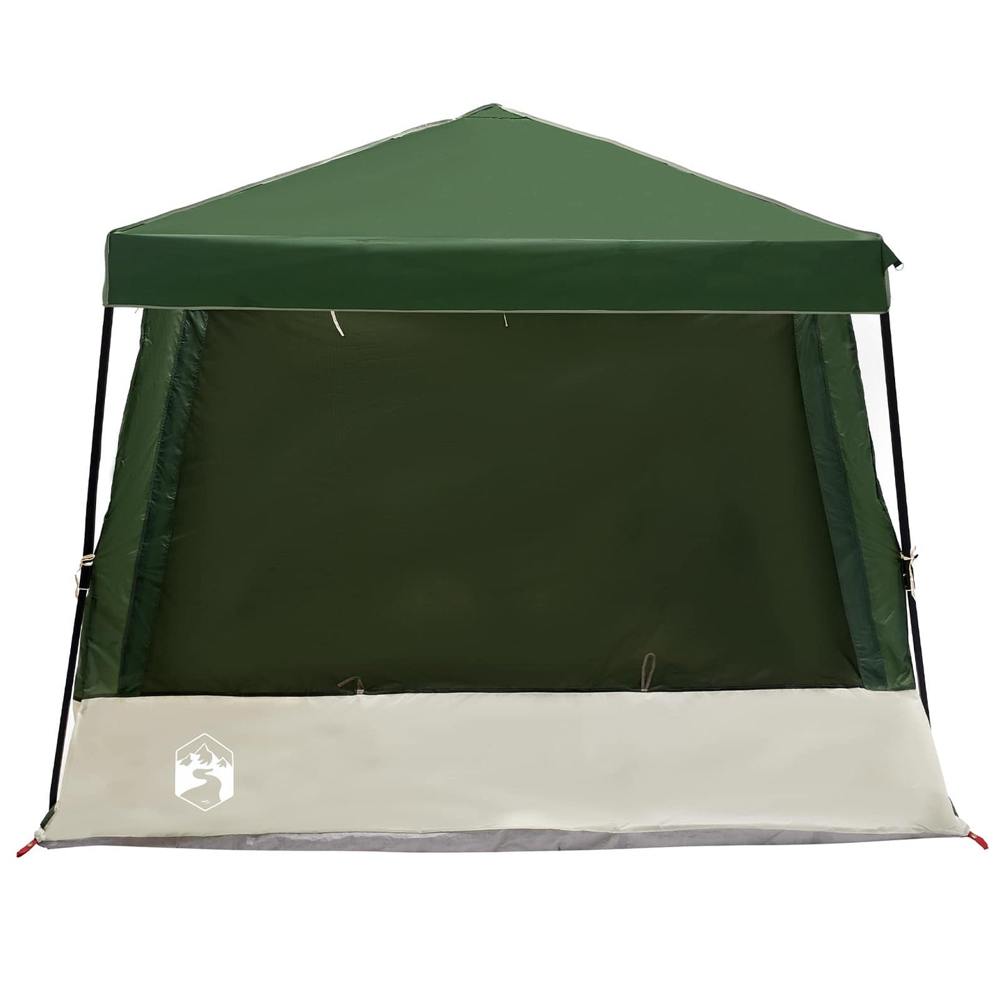 Camping-Zelt-Set mit Dach 2 pcs Grün Taffeta und Stoff