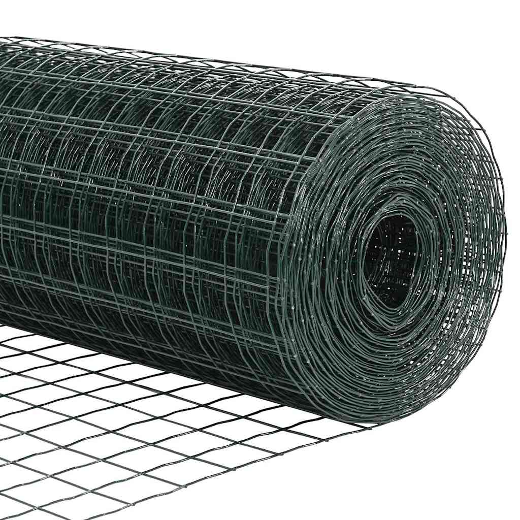 Eurozaun Grün 1 x 10 m PVC-beschichtetes Eisen